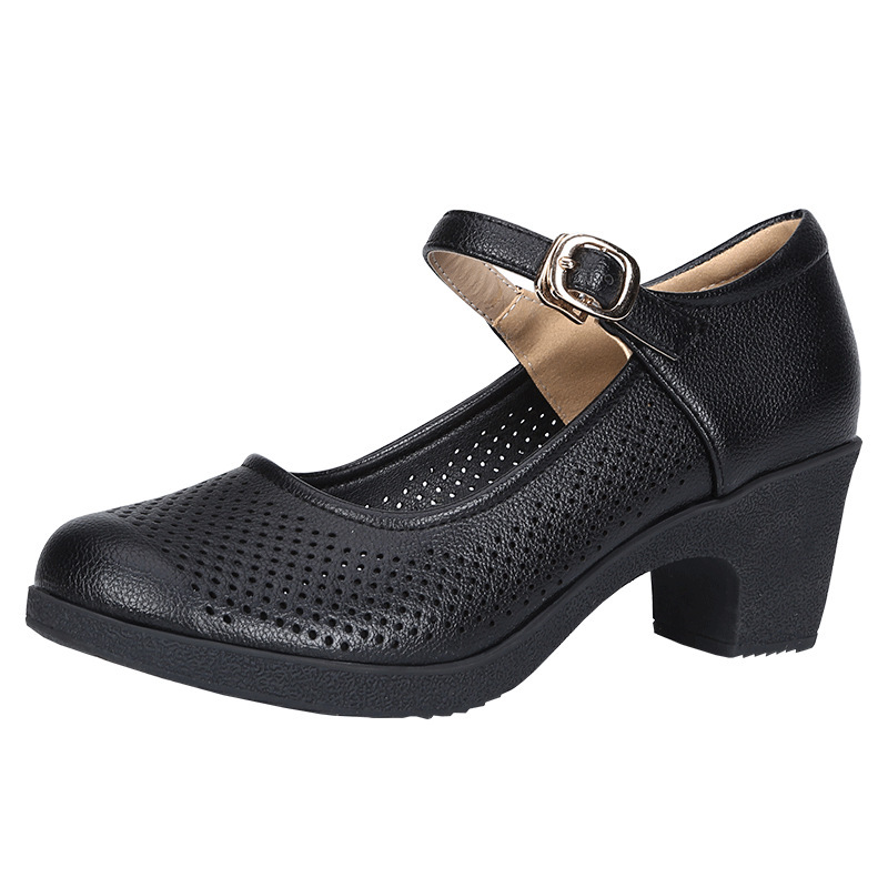 Picture of 2025 Thick Heel Dance Shoes Women's Shoes European and American sneaker Dance Shoes Soft Sole Square Dance Shoes Single Shoes Sandals High Heels