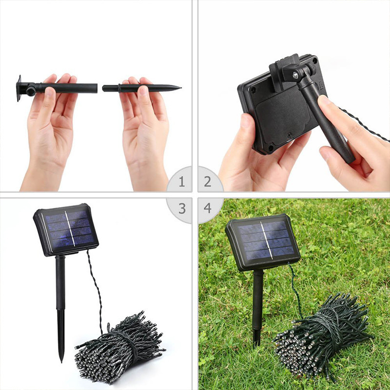 Picture of Ins Outdoor Camping Style Waterproof Solar Light String Led Ground Landscape Light 8 Functions Christmas Garden Decoration