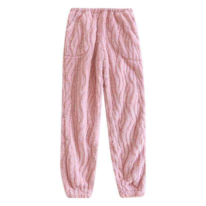 Women's Pajama Pants Autumn and Winter Velvet Thickened Coral Velvet Warm Pants Flannel Home Pants Outwear Loose Pants