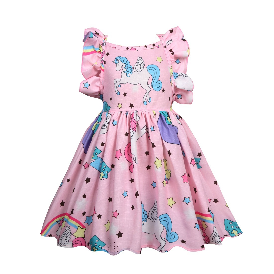 Picture of Cross-border exclusive INS explosions children's clothing Amazon/AliExpress unicorn pink children's dress 36004
