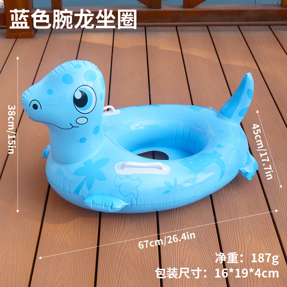 Picture of Cross-border in stock PVC inflatable transparent duck swimming ring big head can reach duck swimming ring swimming ring water seat water swimming toy