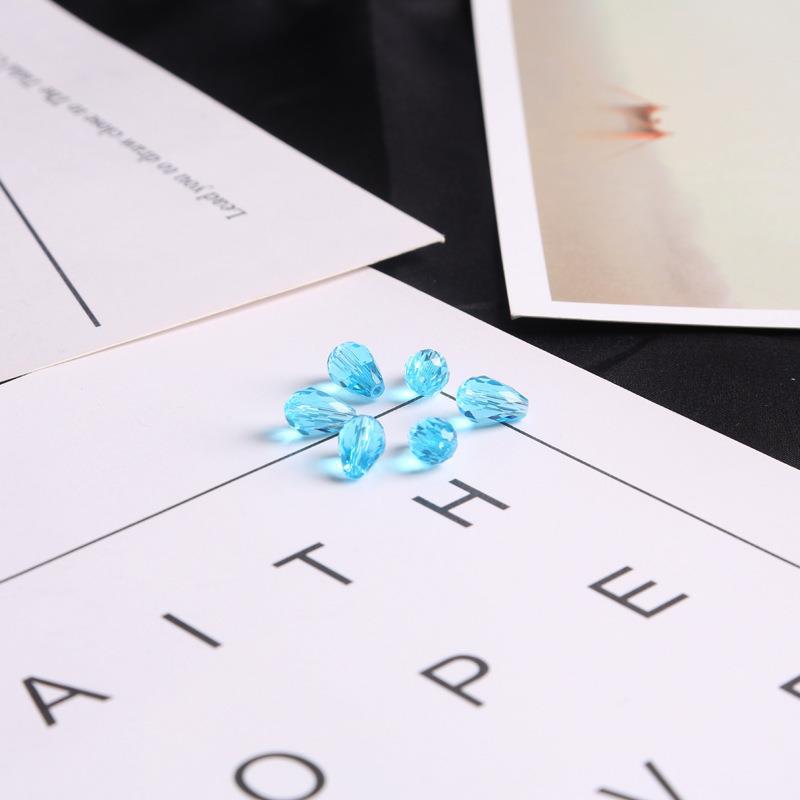 Picture of Drop-shaped glass crystal beads DIY handmade beaded bracelet earrings making materials cross-border a generation of hair