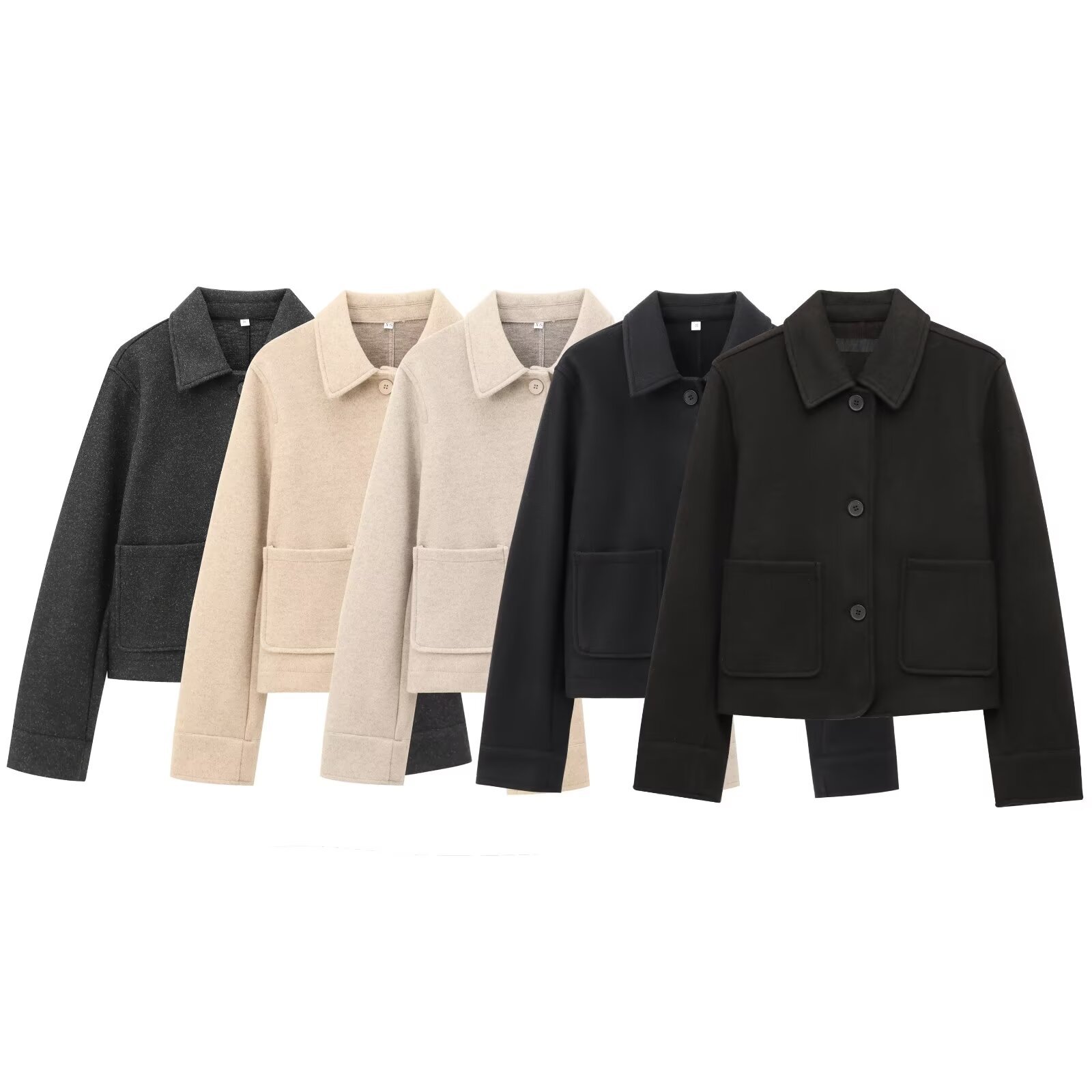 ZA cross-border women's clothing wholesale European and American style fashion Joker lapel single-breasted soft jacket coat 5070469