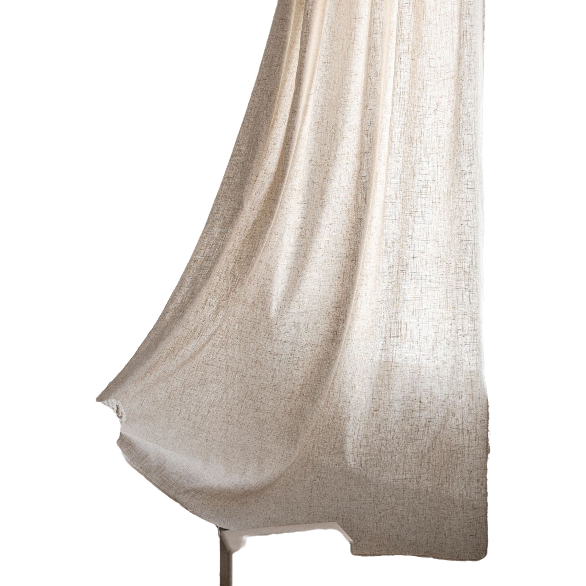 Yi Manqi Rhyme Curtain Polyester and Linen Curtain Finished Plain American Style Small Window Kitchen Curtain Semi-Shading Curtain Tassel
