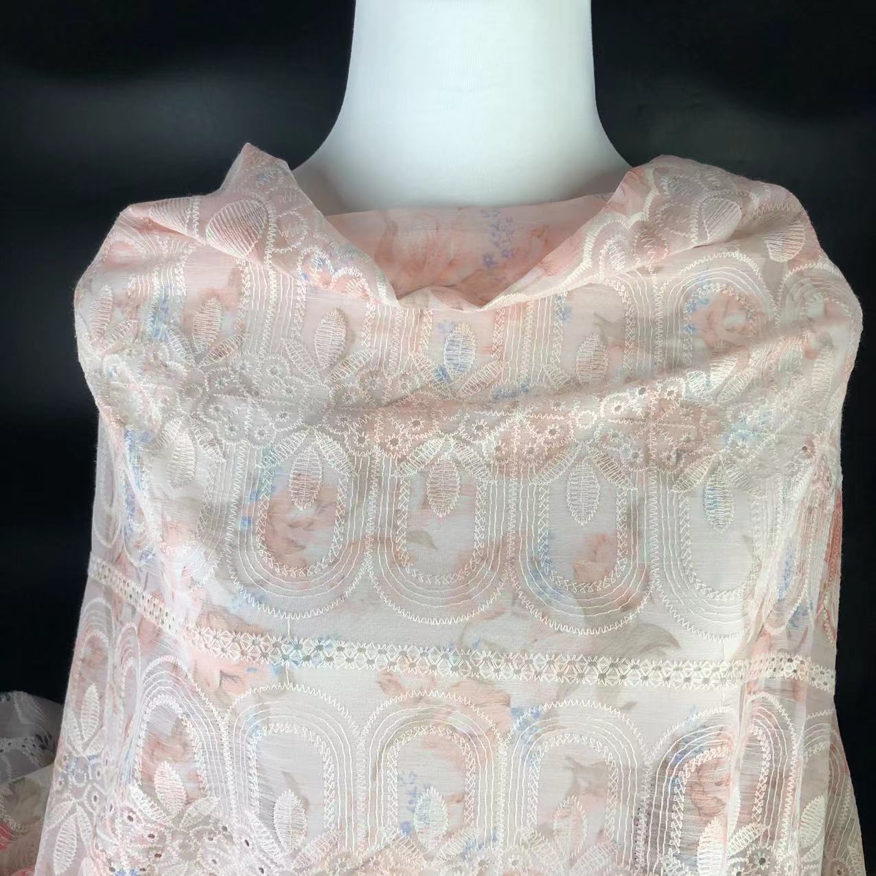 Xiaojun Textile Floral Pattern Computer Embroidery Printed Fabric Chinese Print Children's Clothing Fabric Dress Han Dynasty