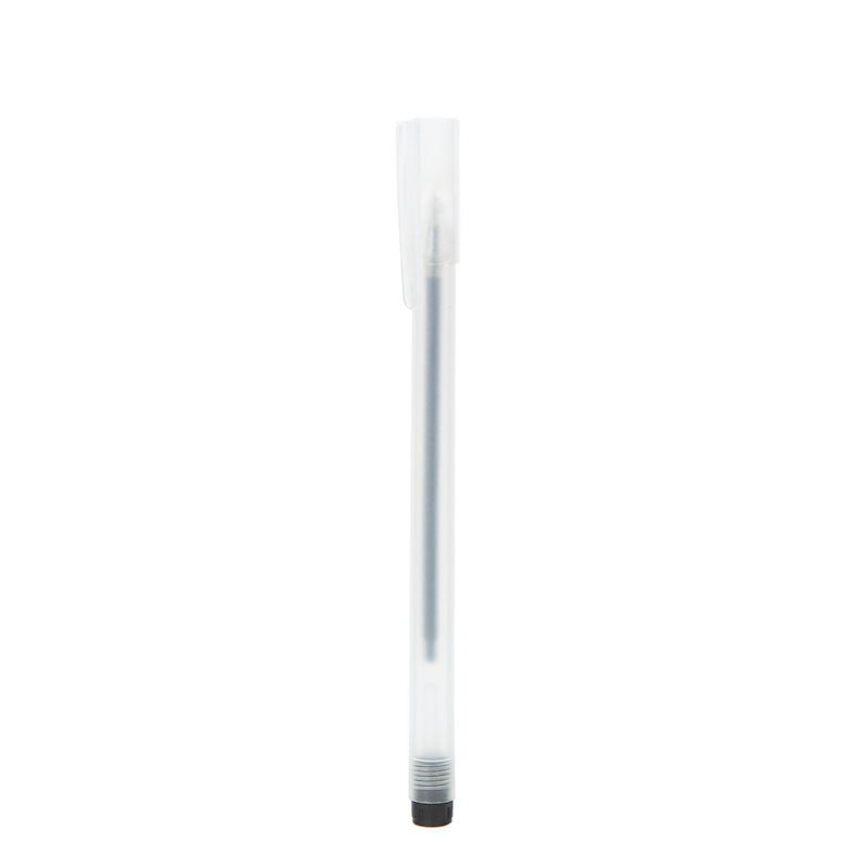 Picture of Transparent Frosted Small White Pen 0.5 Gel Pen Needle Tube Ballpoint Pen Signature Pen Water Pen Black Carbon Pen for Students