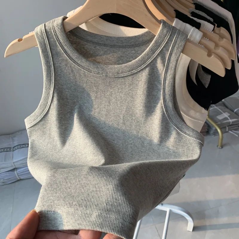 Outlets ~ Counter Clearance High-end Short Camisole Women's Outer Wear Inner Sports Base Ins Top Trendy