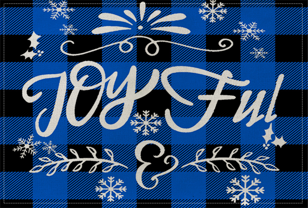 Picture of Christmas Placemat Scandinavian Style English Letter Napkin Western Restaurant Tablecloth Single Layer Linen Insulation Mat Table Mat