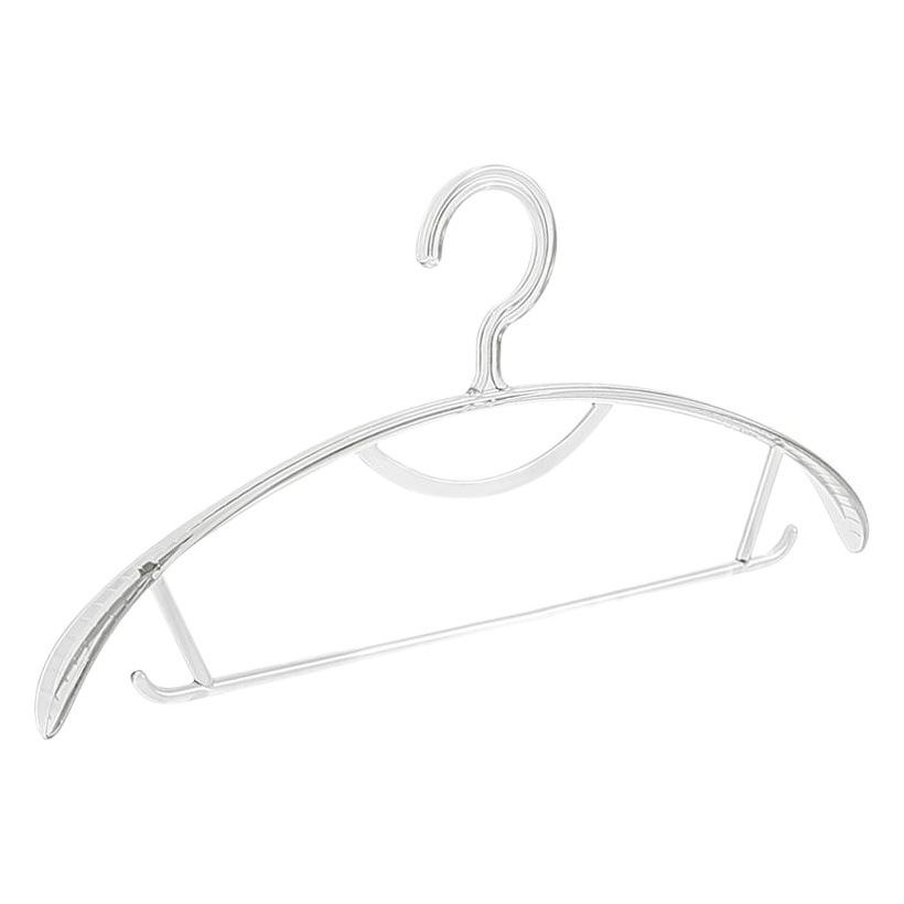 Picture of Transparent Clothes Hanger Anti-aging Can 'T-afford Bag Wide Shoulder Seamless Non-slip Clothes Hanger Cloakroom Coat Scarf Clothes Hanger