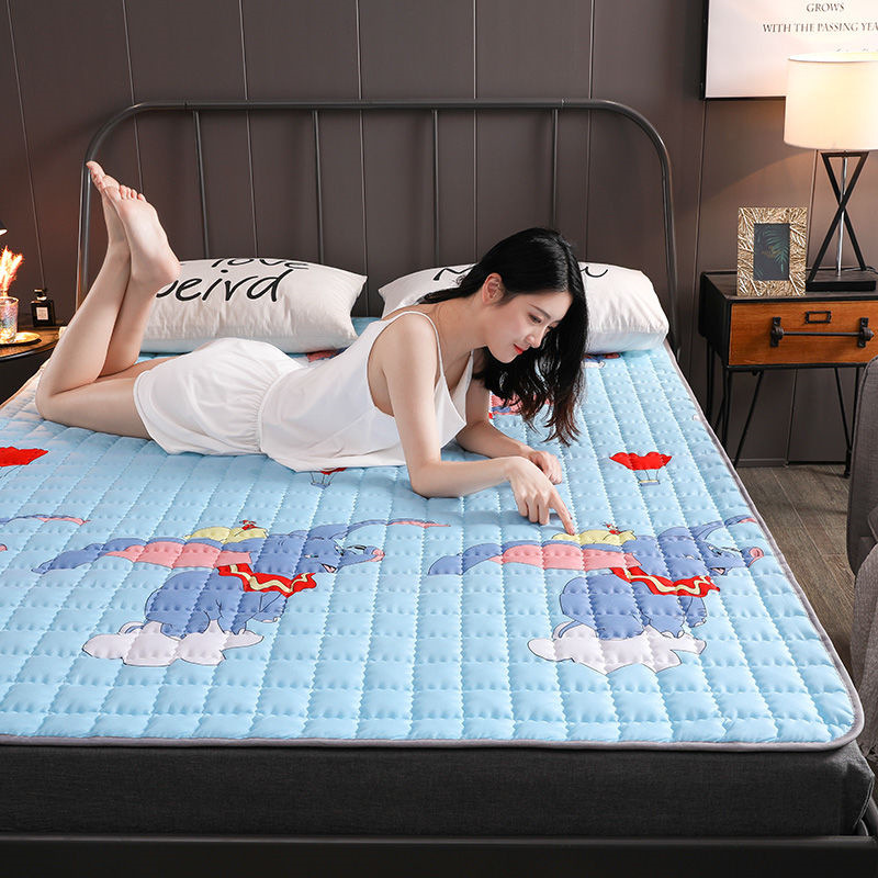 Picture of Four Seasons Mattress Cushion Household Protective Pad Thin Student Dormitory Single Bed Mattress Cushion Folding Bedroom Double