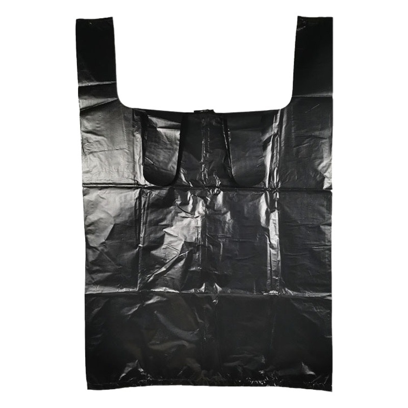 Plastic bag large thick tote bag moving bag vest vest black oversized convenient garbage bag wholesale
