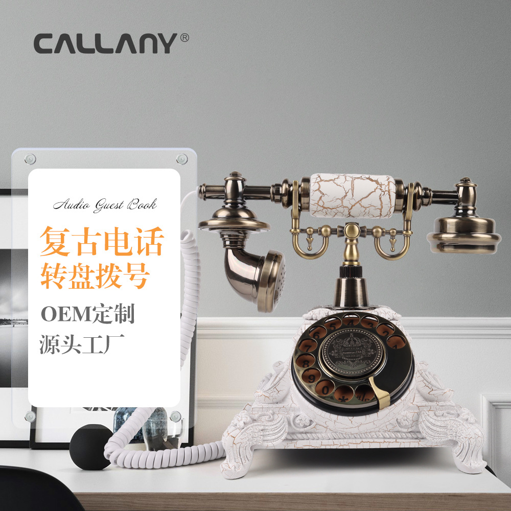 Cross-Border Retro Telephone Button Phone Fixed Landline Guest Room Office Home Hotel Antique Telephone Manufacturer