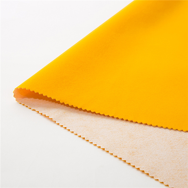 Spot supply yellow non-woven plush flocking fabric jewelry packaging box material adhesive self-adhesive flannel
