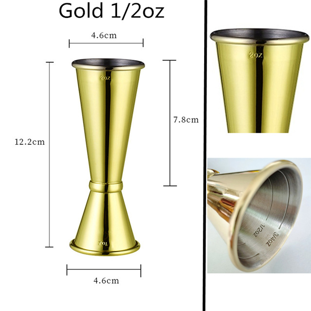 Picture of Indian-style wine measuring device Full Cup bartending double-headed measuring cup 30/60 bartender special oz cup Jigger