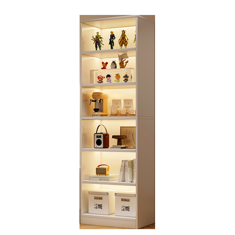 Picture of Bookshelf floor-standing storage rack against the wall next to the TV cabinet, storage cabinet for living room multi-layer household with narrow gap corner books