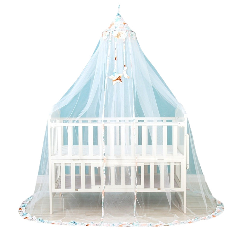Picture of Baby Crib Mosquito Net with Bracket Kidsren's Bed Mosquito Net Cover Baby Bb Newborn Floor Clip-Type Anti-Mosquito Encryption Universal