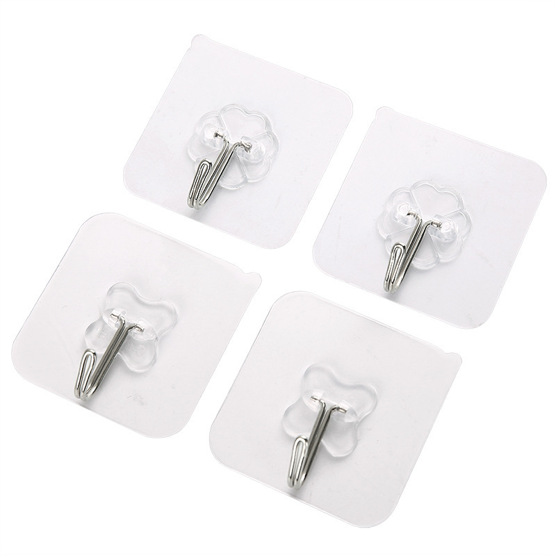 30 load-bearing viscose hooks toilet nail-free hook wall hook transparent wall hanging