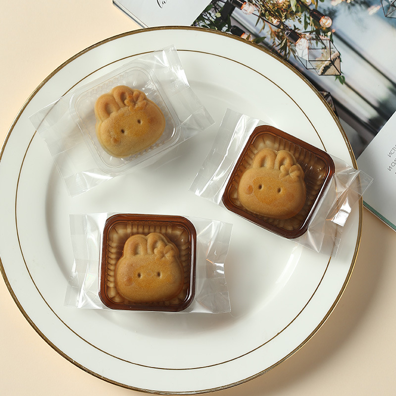 Thickened Side Concave Transparent Moon Cake Packaging Bag Egg Yolk Crispy Machine-sealed Bag Xue Mei Niang Liu Xinguang Mung Bean Cake Bag
