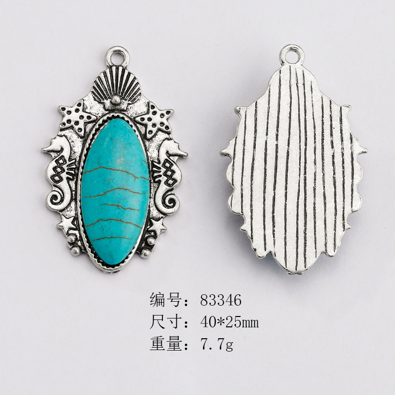 Picture of Cross-border Hot Selling European and American Style Vintage Native American Neajo Pine Stone Jewelry Accessories Imitation diy Pendant
