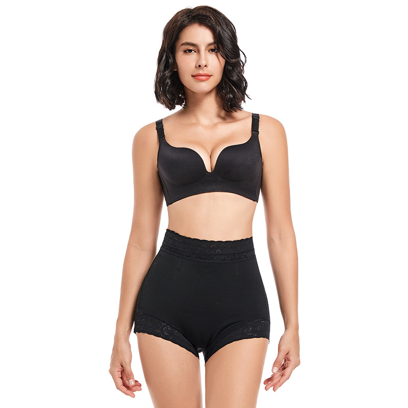 Picture of TIKTOK European and American plus size Mid-Waist Hip-Lifting and Abdominal Pants Tunic Body-Tight Body-Shaping Mid-Waist Triangle Waist Briefs
