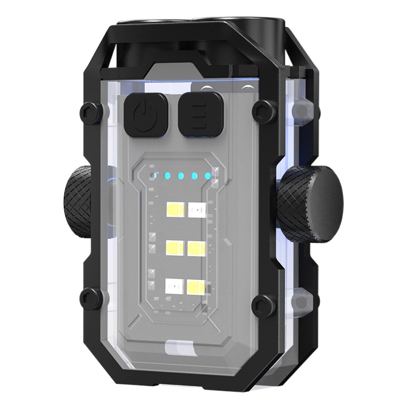 Popular Gyro Multifunctional Keychain Light Strong Light Magnetic Light Emergency Outdoor Portable Mini Flashlight