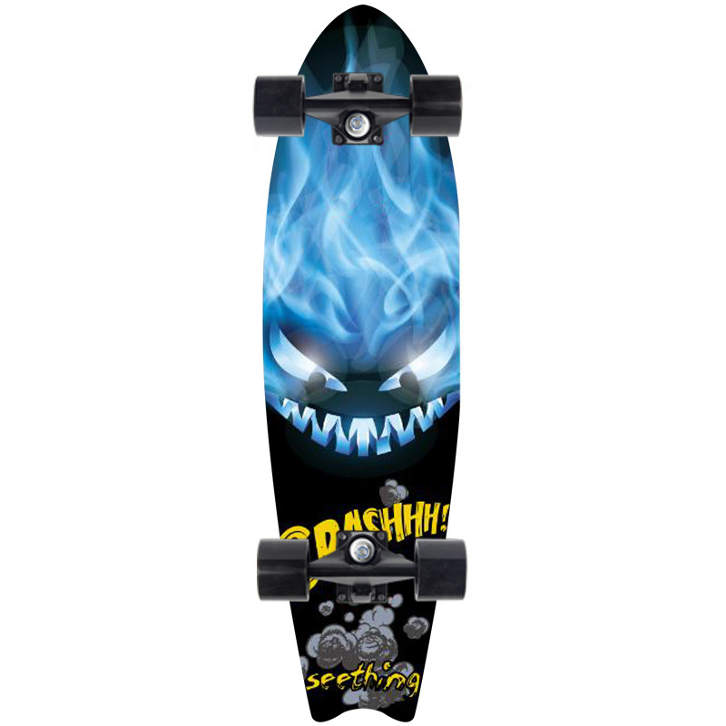 Picture of 28 inch maple small fish Board children Brush Street road beginners four-wheel skateboard single rocker skateboard