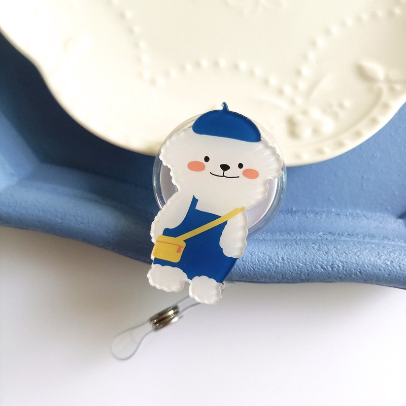 Picture of Nurse Badge clip cute bear rabbit cartoon easy pull buckle easy pull staff brand badge telescopic buckle