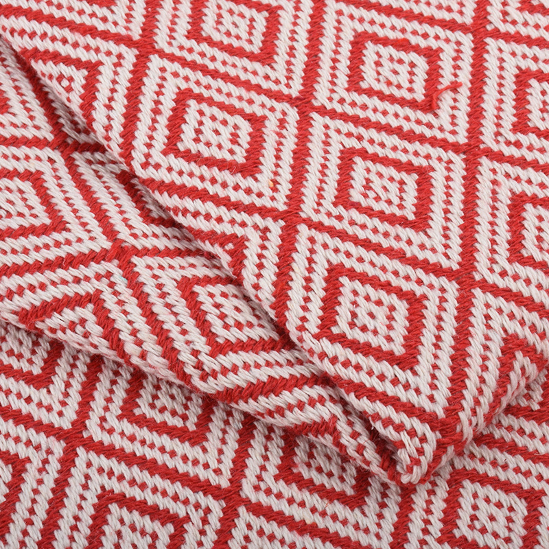 Picture of Diamond Plaid Yarn-Dyed Jacquard Fabric Polyester Cotton Two-Tone Blend Imitation Bags Shoes Hats Handbag Fabric