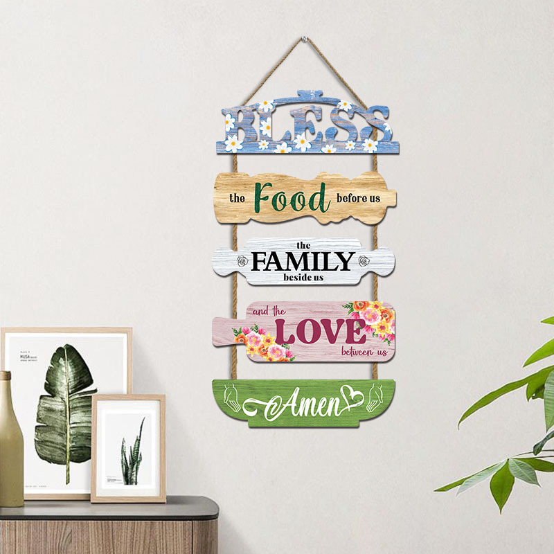 Picture of Cross-border American Country Wooden Listing Home Decoration Living Room Background Wall Decoration Wooden Plate Wooden Painting Mural Door Hanging