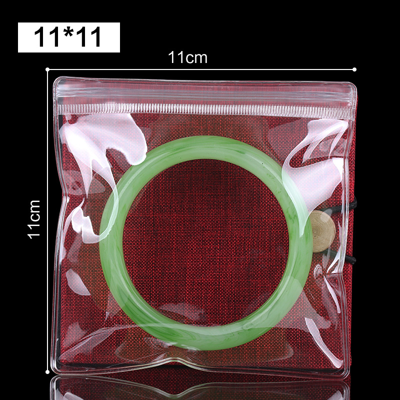 Picture of PVC transparent jewelry sealed bag earrings jewelry storage bag jewelry text play hand string self-sealing bag packaging bag manufacturers