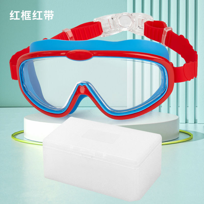 Picture of Children swimming goggles waterproof anti-fog cross-border new goggles HD large frame swimming glasses wholesale children swimming goggles