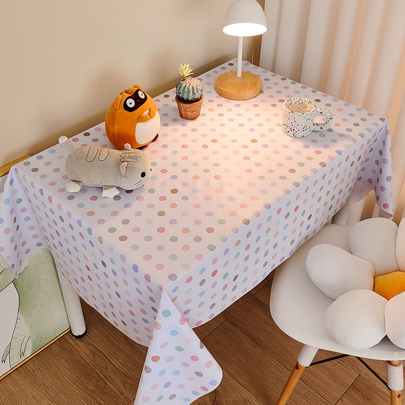 Picture of Tablecloth Waterproof and Oil-proof PVC Coffee Table Table Mat Dining Table Tablecloth Picnic Stall Student Desk Dormitory Decorative Cloth