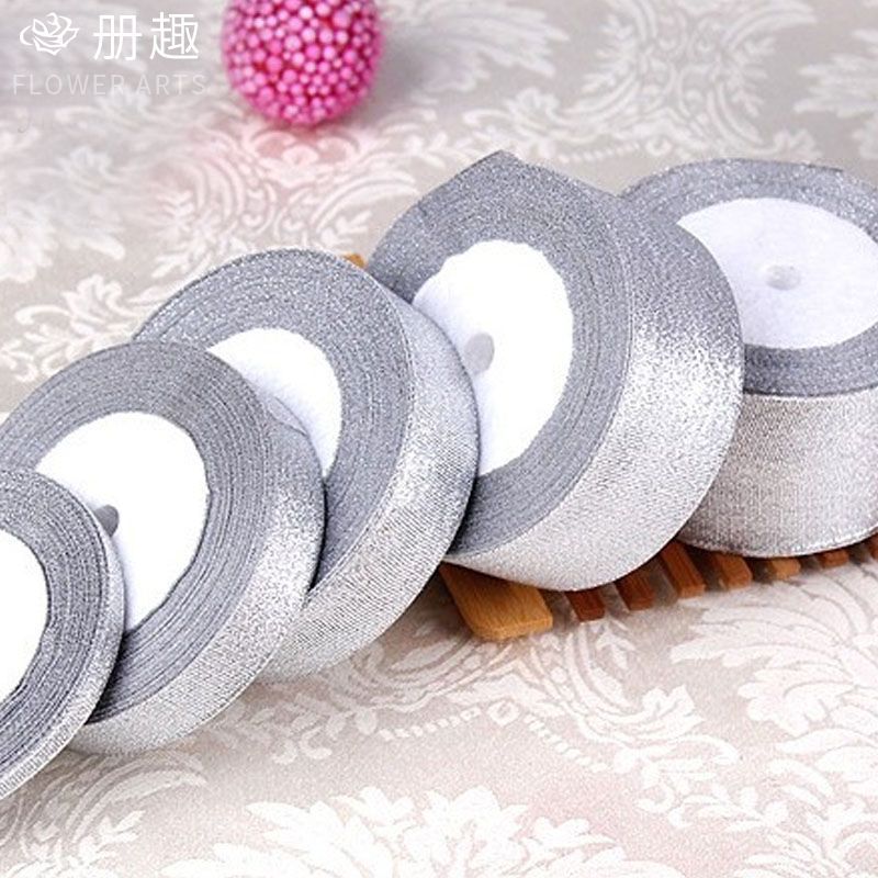 2.5CM gold and silver onion with wholesale diy accessories silk ribbon gift box packaging flowers decoration florist supplies