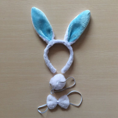 Picture of Cross-border Easter Plush Sequin Rabbit Headband Three-piece Set Ears Headband Bow Ties Children's Festival Performance Road