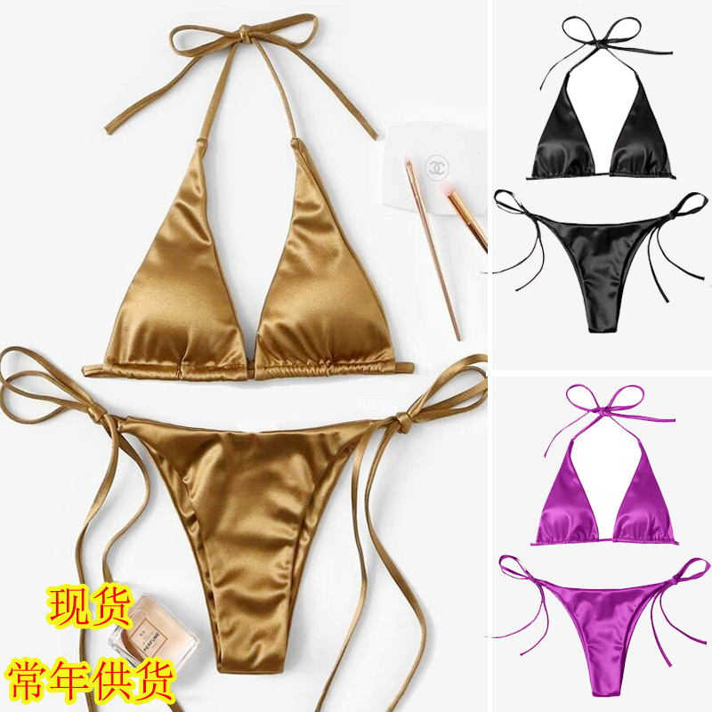 2022 New Swimwear Sexy European and American Bikini Beach Suit Bikini Fashion Split Swimsuit in Stock