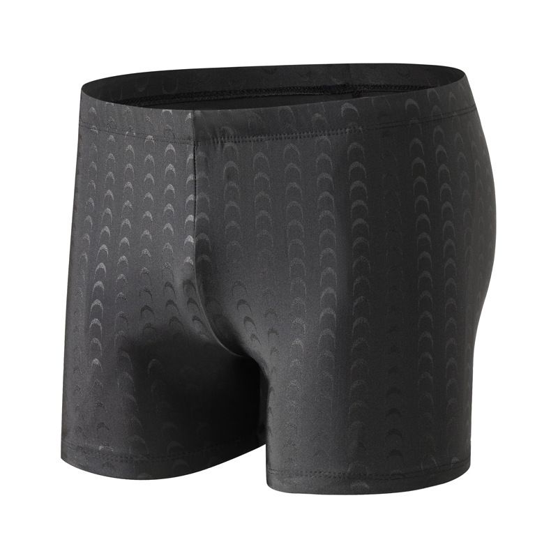 New Fashion Quick-drying Sharkskin Swimming Trunks Men's Boxer Swim Trunks Loose Comfortable Waterproof Swimsuit Hot Spring Swim Trunks