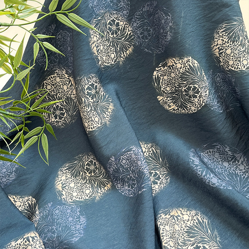Floral group flowers, new Chinese style digital printed fabrics, brocade cotton fabrics, cheongsam dresses, tops, Hanfu fabrics