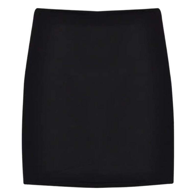 Hepburn style skirt for women 2024 spring new high waist slimming tight A- line black pure desire style sheath skirt