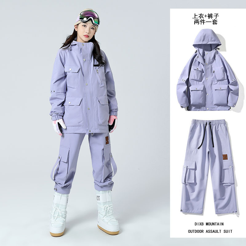 Tide Brand Outdoor Mountain Hooded Ski Suit suit Jacket Jacket Jacket Jacket Pants