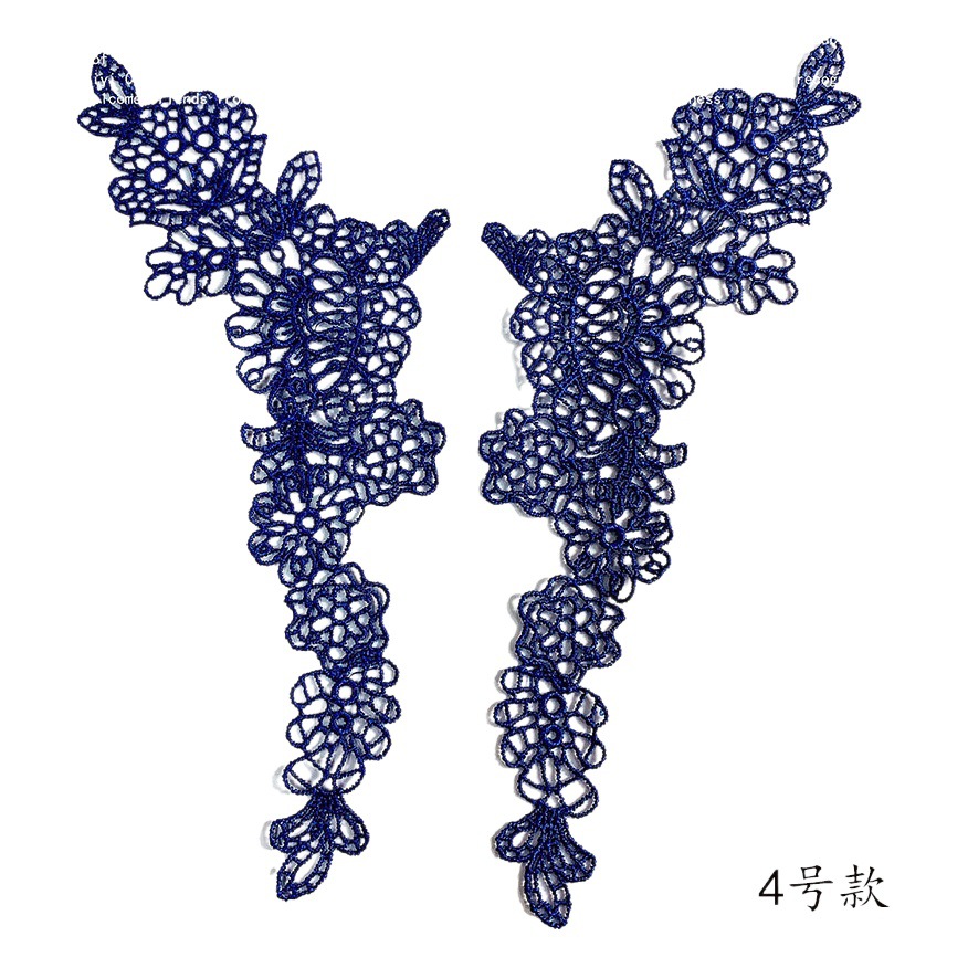 Water Soluble Flower Embroidery Water Soluble Lace Applique Clothing Accessories Lace DIY Clothing Lace Cloth Sticker Small Collar
