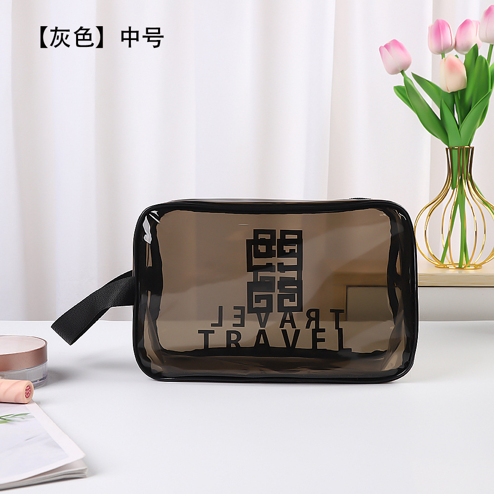 Picture of Transparent Cosmetic Bag Pvc Toiletry Bag Business Trip Cosmetics Bag Waterproof Large Capacity Satchel Cosmetic Bag Cosmetics Bag