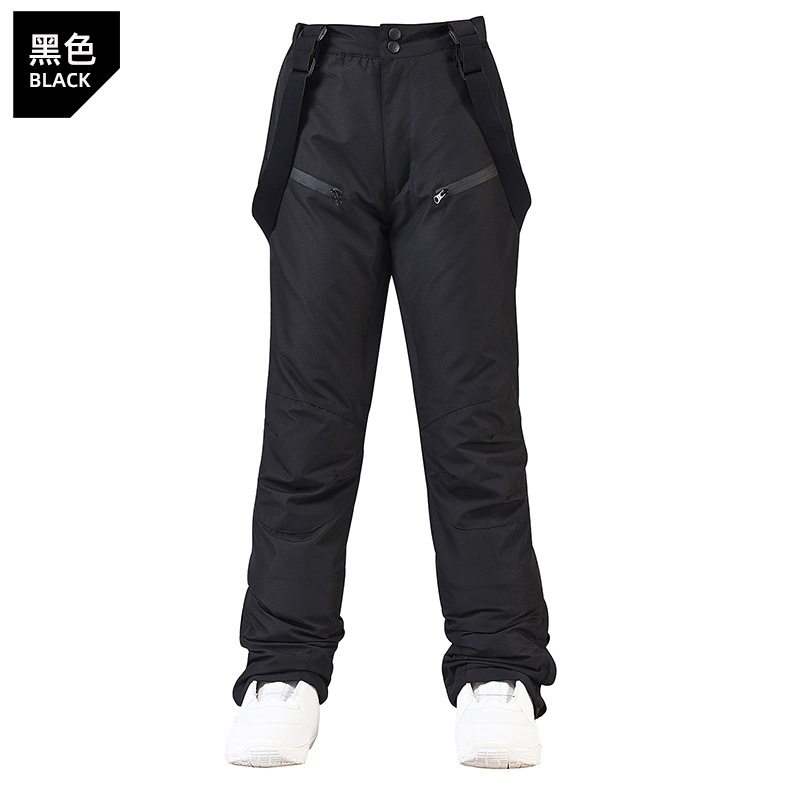 Picture of New Ski Pants Men's and Women's Strap Ski Pants Winter Windproof Waterproof Warm Thickened Snowboard Double Ski Pants
