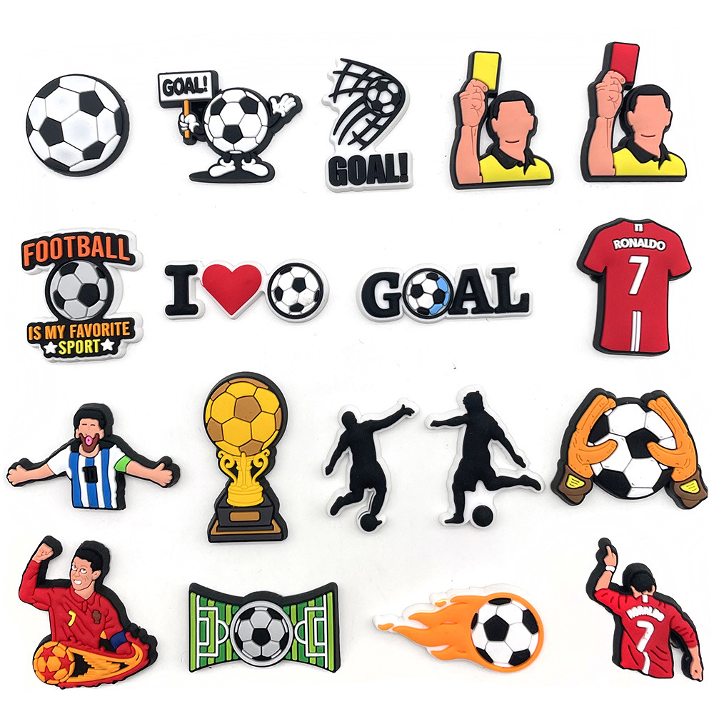 suit Football Sports Series Shoes Flower Hole Shoes Accessories croc pvc Shoes Flower Shoe Buckle Removable