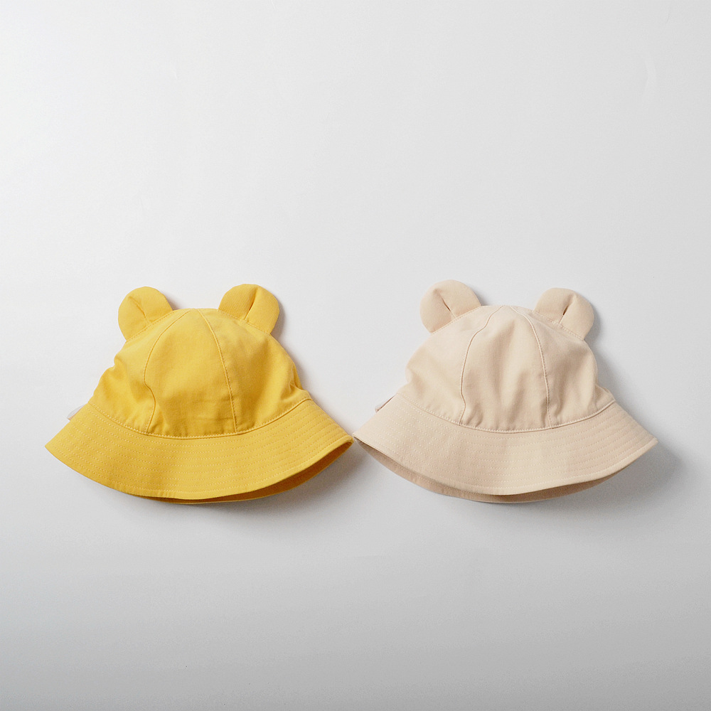 Picture of moinmlon spring and summer Korean children's sunshade basin hat cute ears baby sun hat baby cotton cloth hat