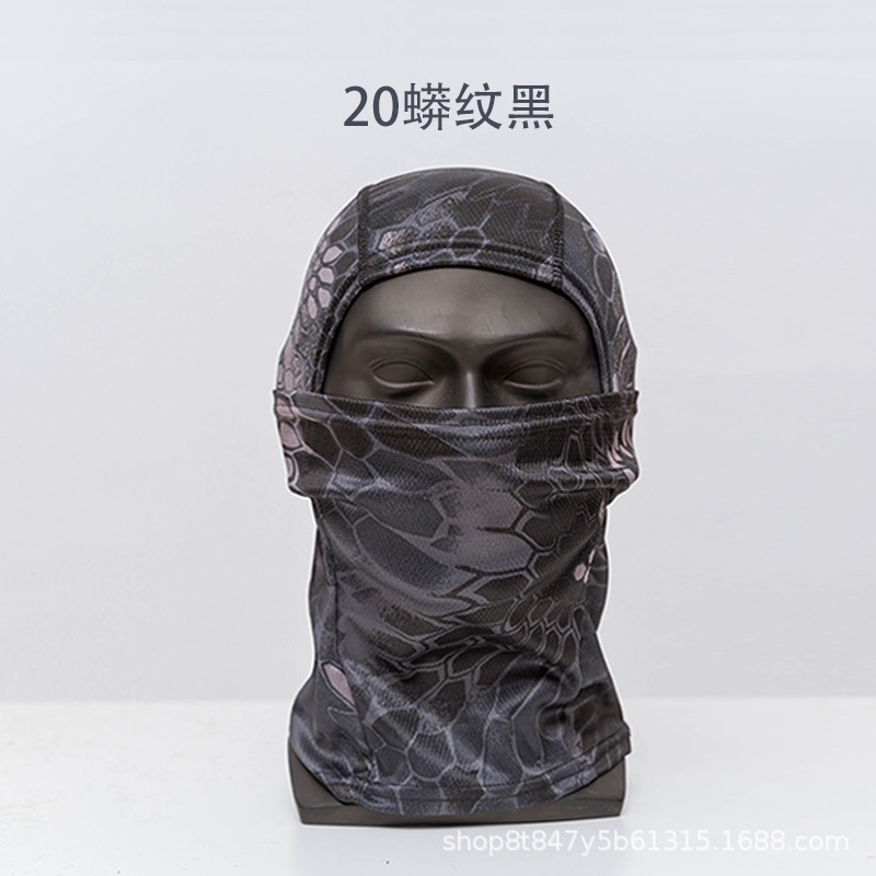 Picture of Cross-Border Summer Sun Protection Mask, Outdoor Cycling Dustproof Camouflage Headgear, Tactical Single-Hole Headgear, Headscarf for Fishing