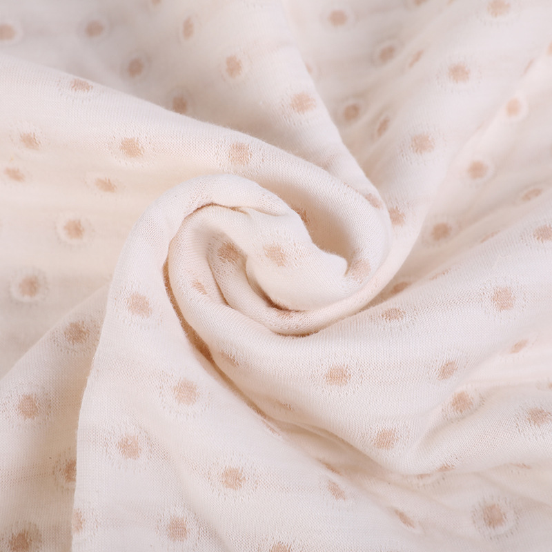 Picture of 40S color cotton jacquard air layer color cotton quilted knitted fabric spring and autumn sleeping bag underwear baby quilt fabric
