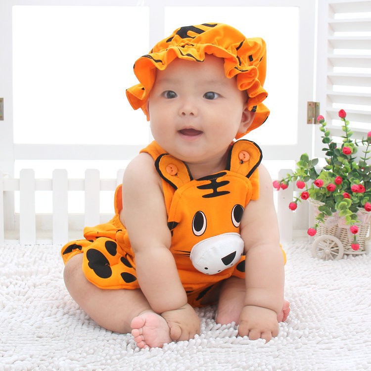 Picture of Baby Suit Summer Thin Cotton Sleeveless Shorts Sleeveless Pants for Boys and Girls 0-18 Months