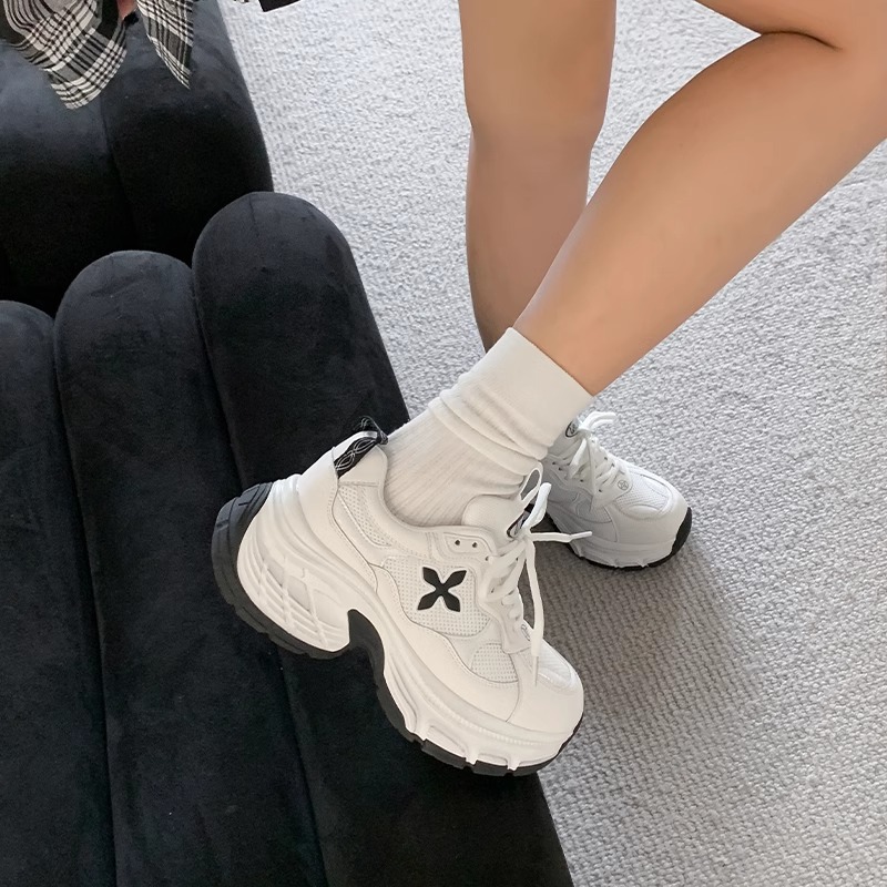 Torre Shoes Women's 2024 Spring Summer Autumn New Super Fire Mesh Breathable Lightweight Casual Shoes All-match Thick sneaker