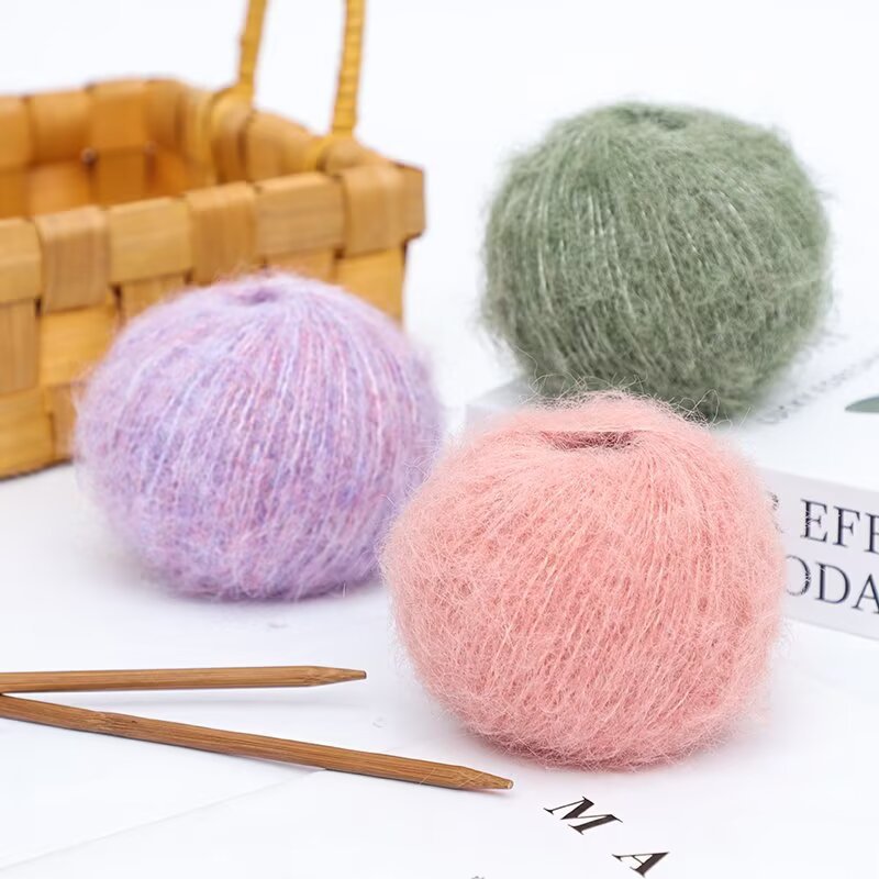 Alpaca Mohair Wool Hippocampus Fine Wool Soft Waxy Silk Hand-woven Scarf Sweater Diy Material Bag