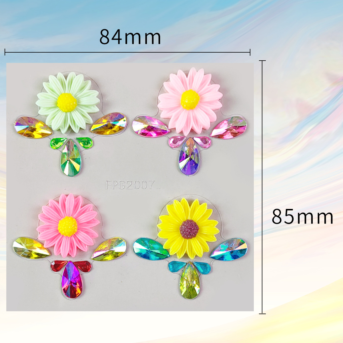 Picture of Eyebrow Diamond Paste Cross-border Face Diamond American Holiday Party Rhinestone Gem Paste Rainbow Eye Makeup Stage Makeup Tattoo Paste Diamond